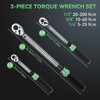 Dejunpool 3PCS Torque Wrench Set 1/4 & 3/8 & 1/2-Inch