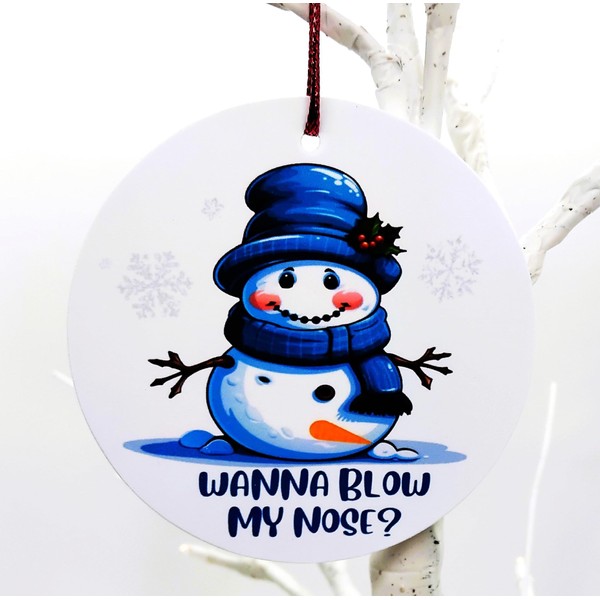 Wanna Blow My Nose? Christmas Ornament - Rude Tree Hanging