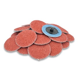 VSM 25-Pack - 2 inch 36 Grit (Coarse) - Ceramic Plus Quick-Change Disc with Top-Size, Type R, Tear-Resistant Fiber Backing, Hand-Held Machine Compatible, Durable Abrasive Discs