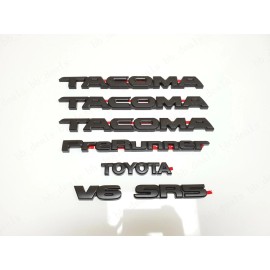 Tacoma 7PCS Overlay Kits Matte Black Fit 2005-2015 Tacoma Prerunner V6 Emblem Nameplate