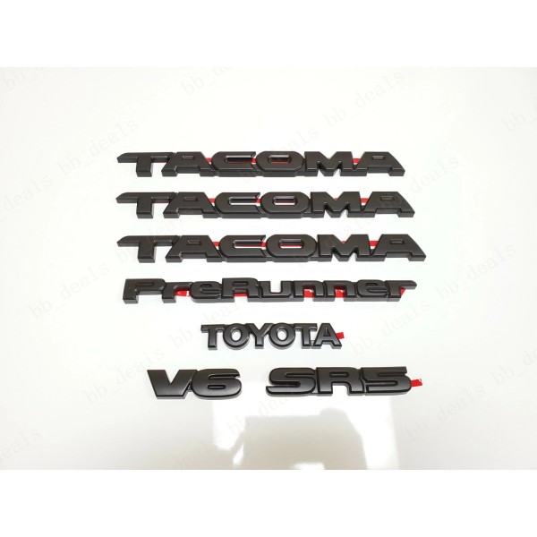 Tacoma 7PCS Overlay Kits Matte Black Fit 2005-2015 Tacoma Prerunner