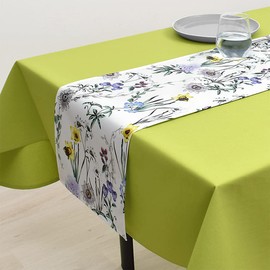 Style Decor W2700610 Laminated Table Runner, Waterproof, Nordic Table Center, 51.2 inches (130 cm), Wipable, Floral Pattern, Botanical