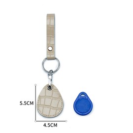 Temvue Access Card Holder RFID Key Fob Bag Key Chains NFC Smart Key Tag Card RFID Pod ID card protector common access card cover (Gray)