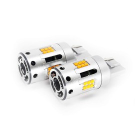 Shingen LED Bulb, Turn Signal T20, Single Bulb, Amber, Built-in Hifra Prevention Resistor, Short Bulb (PK)