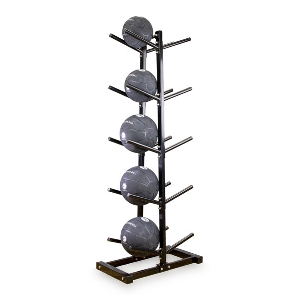 Fitness Mad Medicine Ball Rack | 5 Tier & Double Sided | Heavy Duty Aluminium Construction | Gym Ball Stand Rack | Freestanding Medicine Ball Tree | Organise your Home & Gym Space Easily