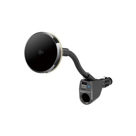 Pellucid PPH2540 Car Interior Supplies, Magnetic Smartphone Holder, High Speed Wireless Charging, Qi2 Certified Product, Automatic Opening/Closing, Built-in Capacitor, Accessory Power Supply,