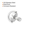PATIKIL 1/4-20 Thread 14mm Length D-Ring Stainless Steel Camera Fixing
