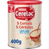 Nestle Cerelac 5 Cereals with Milk,  7 months+, 400g (Pack