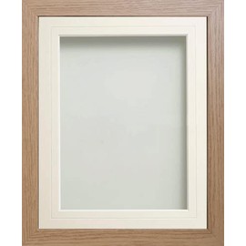Frame Company Allington Beech Photo Frame with White V-Groove Mount, 10x8 for 8x6 inch, fitted with perspex
