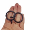 20PCS 25MM Black Metal Curtain Ring with Eyelet and 20pcs