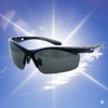 Polarized Goggle-Style Sports Eyewear Sunglasses Black-Brown