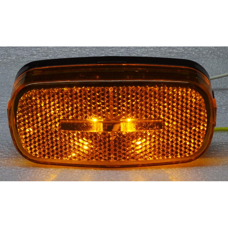 Kaper II L14-0104A-BLK Amber 2 Diode LED Marker Light