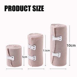 Pack of 6 Elastic Bandage Compression Bandage Elastic Bandages 5 x 4.5 m / 7.5 x 4.5 m / 10 x 4.5 m Highly Elastic Sports Bandage, Protective Elastic Bandage, Suitable for Knees, Ankles, Wrists (Skin