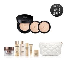 Hera Exclusive Black Cushion Foundation Deluxe SPF34PA++ 15gx2 (1 main product + 2 refills) / 헤라단독블랙쿠션 파운데이션 디럭스 SPF34PA++ 15gx2 (본품1개+리필2개)