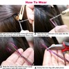 Purple Hair Tinsel Kit with Tool 6pcs 1200 Strands Glitter