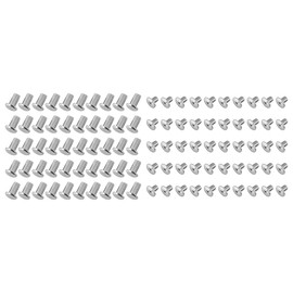 VOANZO Chicago Screws 304 Stainless Steel Flat Head Locking Rivets Eleven Slots For DIY Waist Bag Account Book Craft Binding M5 12MM 50 PCS