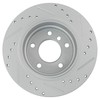 TRQ Rear Performance Brake Rotor Drilled Slotted Pair Set for