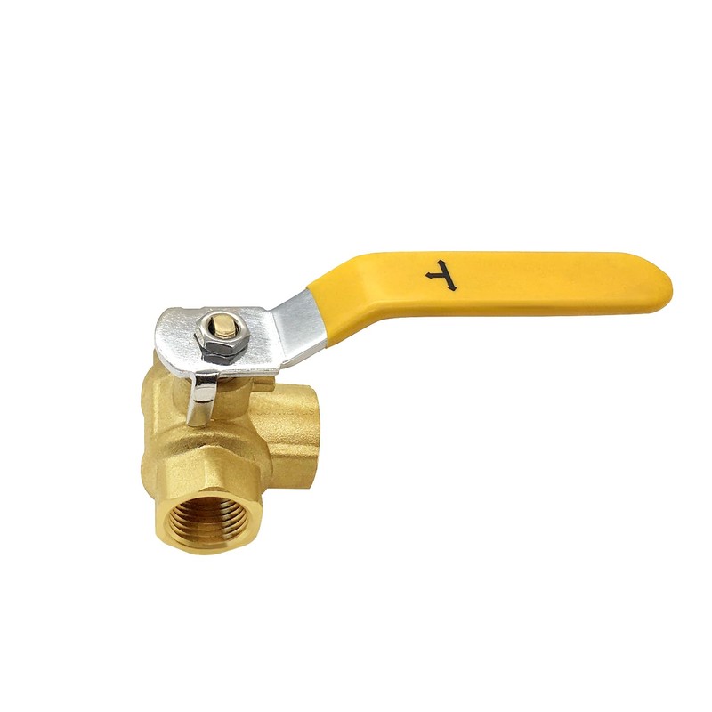 Joywayus 3 Way (T-Port) 1/2'' NPT Female Valve Brass Ball
