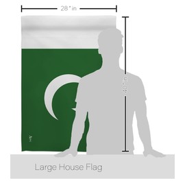 Americana Home & Garden HS140179-BO-02 Pakistan World Nationality Decorative Vertical House Flag Set, 28"x 40" w/Flagpole, Multi-Color
