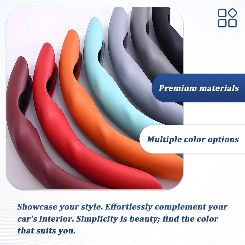 Car Steering Wheel Cover, 2PCS Suede Leather Split Anti-Skid Clip