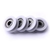ATOPLEE 4pcs Round Groove Nylon Pulley Wheels Roller for Slide