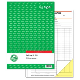 Sigel SD001 Job, Set of 2 A4 x 40 Pages Carbonless Copying (German Language)