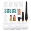 23Pcs TIG Welding Accessory Set Glass Cup Connector Electrode Clamp