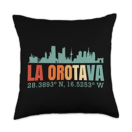 La Town Spain Design La Orotava Laline Throw Pillow, 18x18, Multicolor
