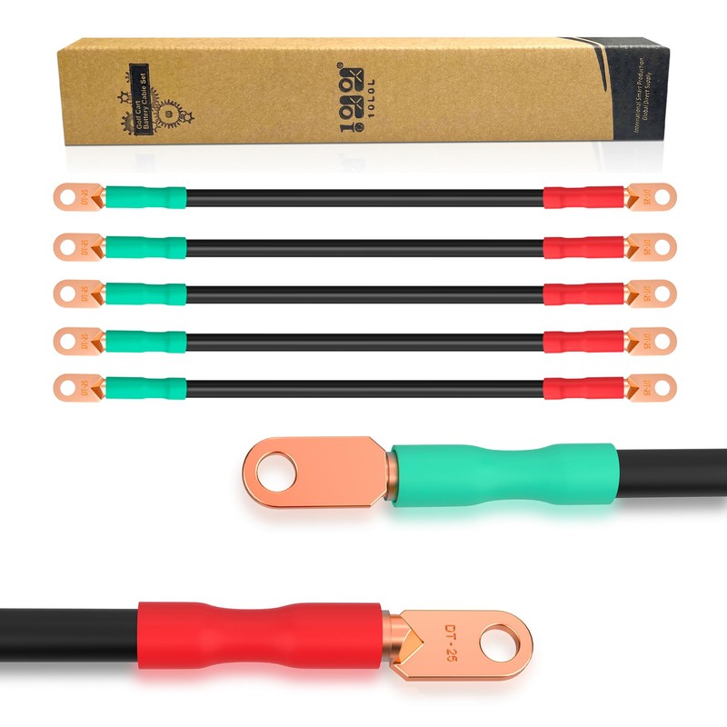10L0L 3 Awg Golf Cart Heavy Duty Battery Cables for