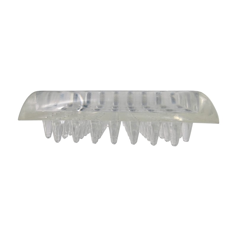 Shepherd Hardware 9083 1-7/8-Inch Square Spiked Furniture Cup, Clear Plastic,