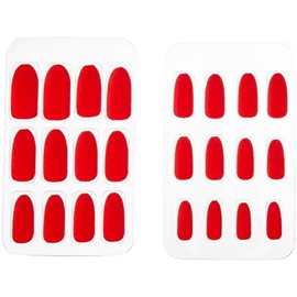 Fright Night BLOOD RED Press On Nails Velvet Texture (24 Pre-glued Nails)