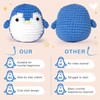 PACIOCEAN Beginner Crochet Kit,All-in-One Stuffed Animal Knitting Sets,DIY Penguin Crochet