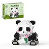 QISHOUTING Mini Micro Blocks Panda- 487pcs, Mini Panda Building Toy-Handing