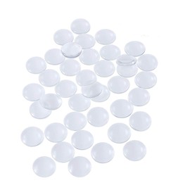 HAUTOCO 1.18 inch/30mm Round Glass Cabochons Clear Dome Cabochons Tiles for DIY Craft Photo Charms, Cameo Pendants, Rings, Necklace and Jewelry Making, 40PCS