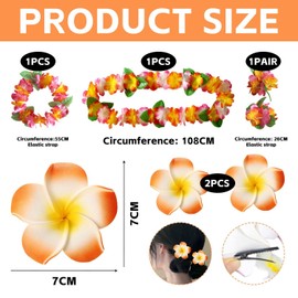 6 Pieces Tropical Party Outfit Set, Hawaiian Party Decoration, Party Decoration Garland, Wrist Garland, Garland Decoration