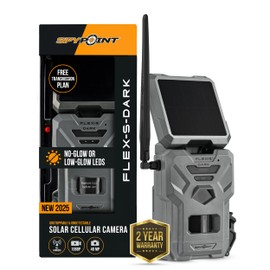 SPYPOINT SPYPOINT Flex-S-Dark Solar Cellular Trail Camera C Built-in Solar Panel, 40MP Photos, 1080p Videos + Sound, No-Glow Game Camera, Night Vision, Motion Activated Trail Cam