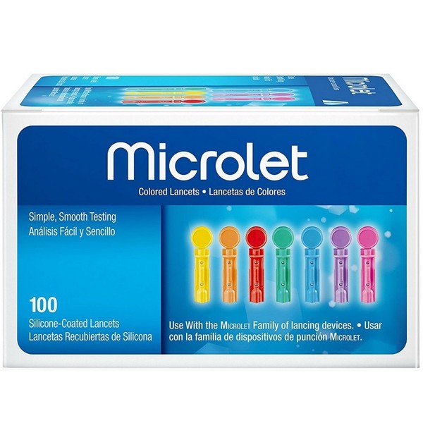 Bayer Microlet Colored Lancets - 100 ct. (Pack of 4)