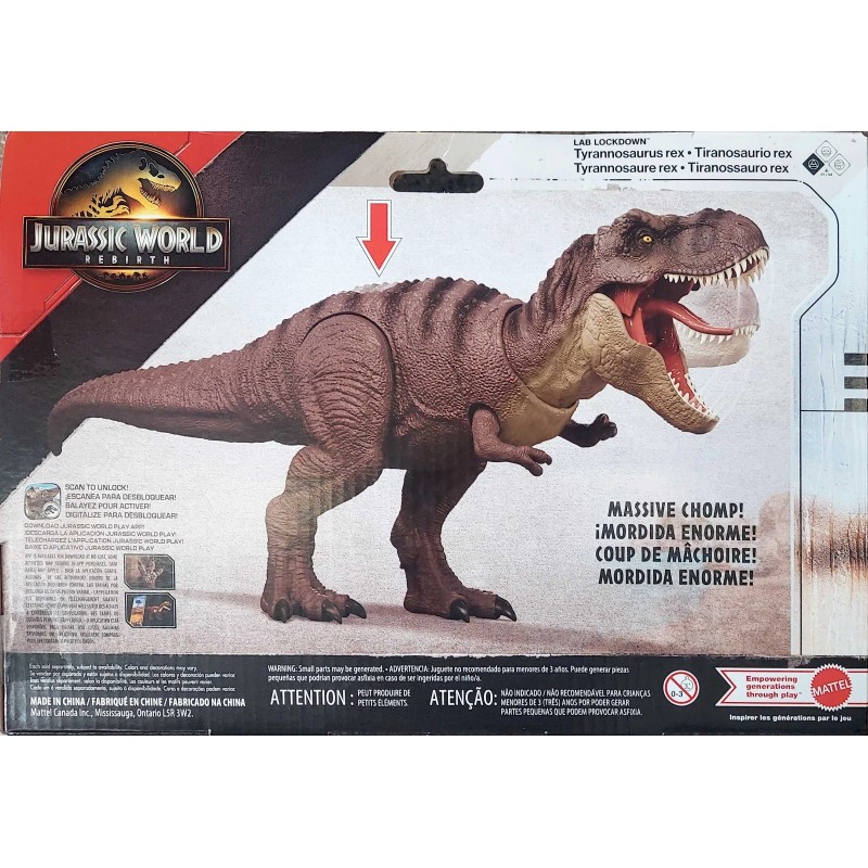 Jurassic World Rebirth Lab Lockdown Tyrannosaurus Rex T-Rex Chomp Attack
