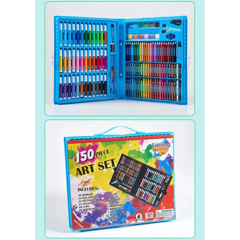 Extreme Beauty Set De Arte Niños Colores Plumones Crayolas Acuarelas