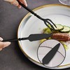 Joincook Black Unique Silverware Set,16-Piece Stainless Steel Cutlery Set for