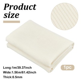 BENECREAT Cream Corduroy Fabric, 39x61 Inch DIY Sewing Crafts Materials Corduroy Upholstery Fabric for Sewing Coat Shirt Dress Pants Costume Sofa DIY