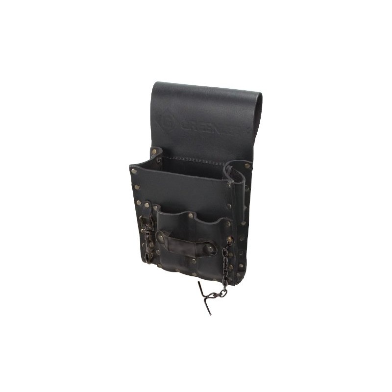 Greenlee Tool Pouch, Leather, 5 Pocket