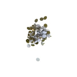 60 weiße Heftzwecken metall weiße Kunststoffkappe