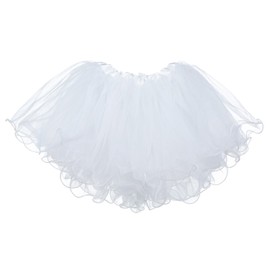 My Lello White Little Girls Tutu 3-Layer Ruffle Edge (4 mo - 3T)