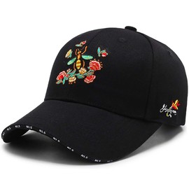 WHITE FANG CA458 Women's Hat, Cap, Bee, Funny, Unique, Cute, Casual, Black, White