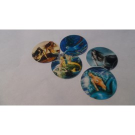 Unbranded Pre Cut One Inch Bottle Cap Images Mermaids MermaidFree Ship - photo, 15 images