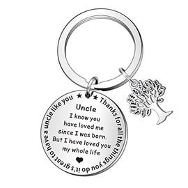 WTOPP Uncle Keyring Gifts Fathers Day Gift Christmas Birthday Gifts for Uncle Thanksgiving Gifts Uncle Gifts from Niece Nephew