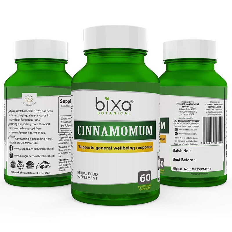 Cinnamon Extract Capsules (Dalchini), Supports as appetiser & for general