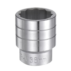 HARFINGTON 36mm 12 Point Shallow Socket 3/4" Drive Standard Metric CR-V