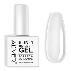 Builder Gel, Builder Base, 5 In 1 Nail Builder Gel in a Bottle for Nails Strengthener, Hard Gel Builder Extension For Nails 15ml (clear)